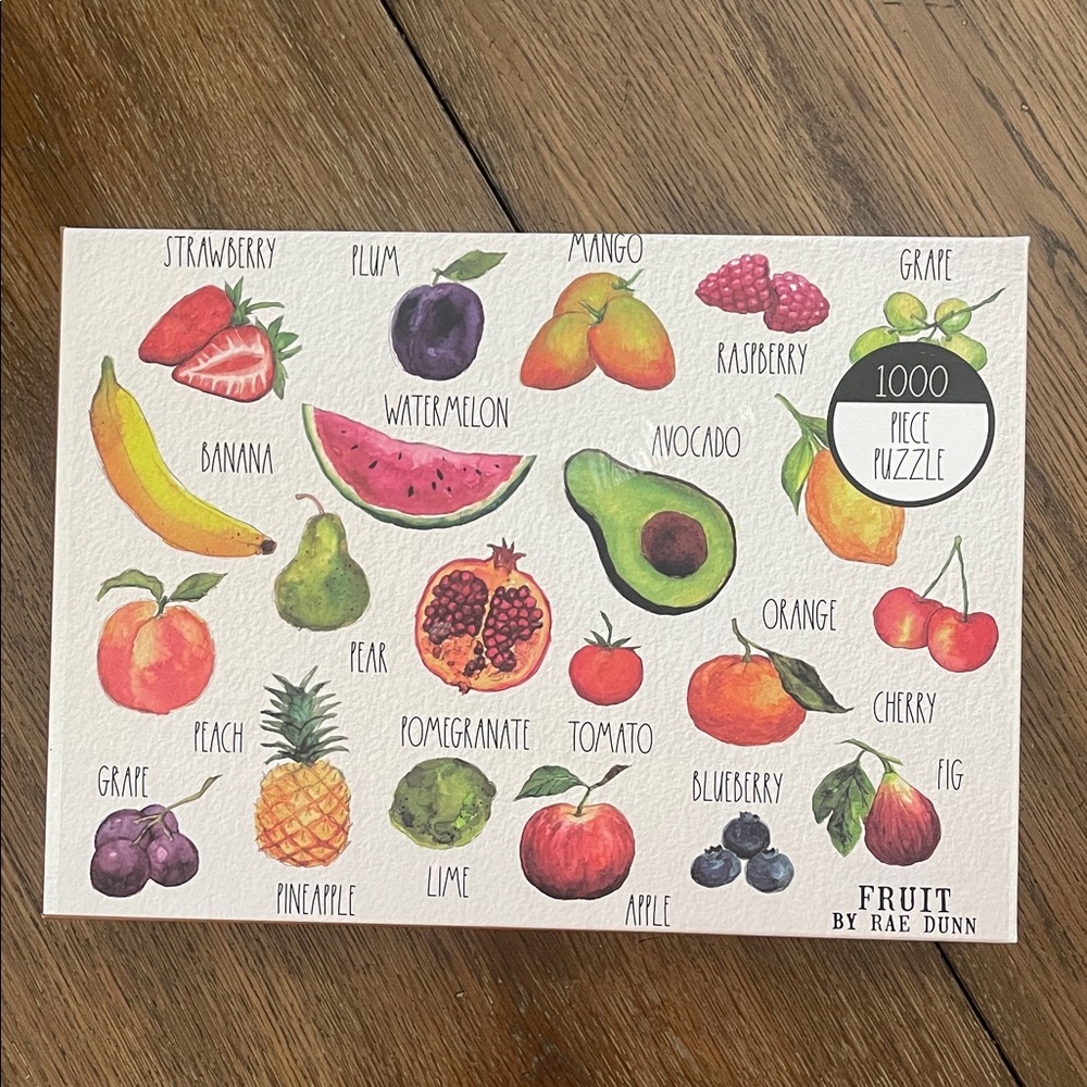 Rae Dunn Fruit Puzzle with Vibrant Colors